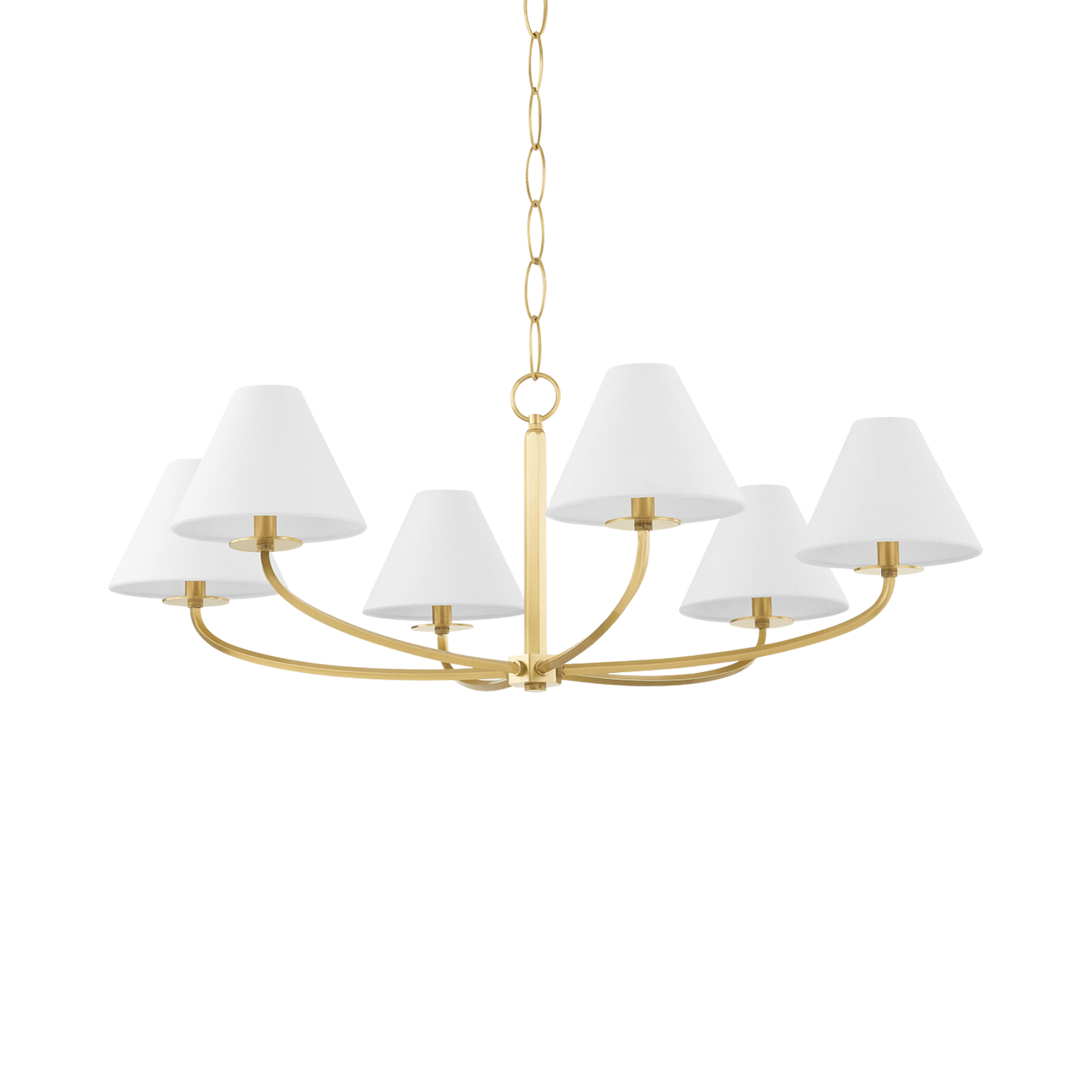 Stacey Chandelier LIGHTING - chandelier Hudson Valley Lighting Small Aged Brass
