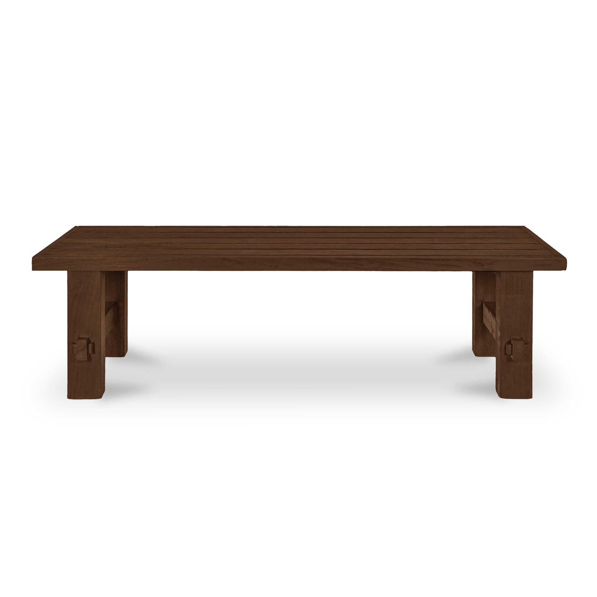 Emilea Outdoor Dining Bench Brown FURNITURE - dining tables Moe's Furniture