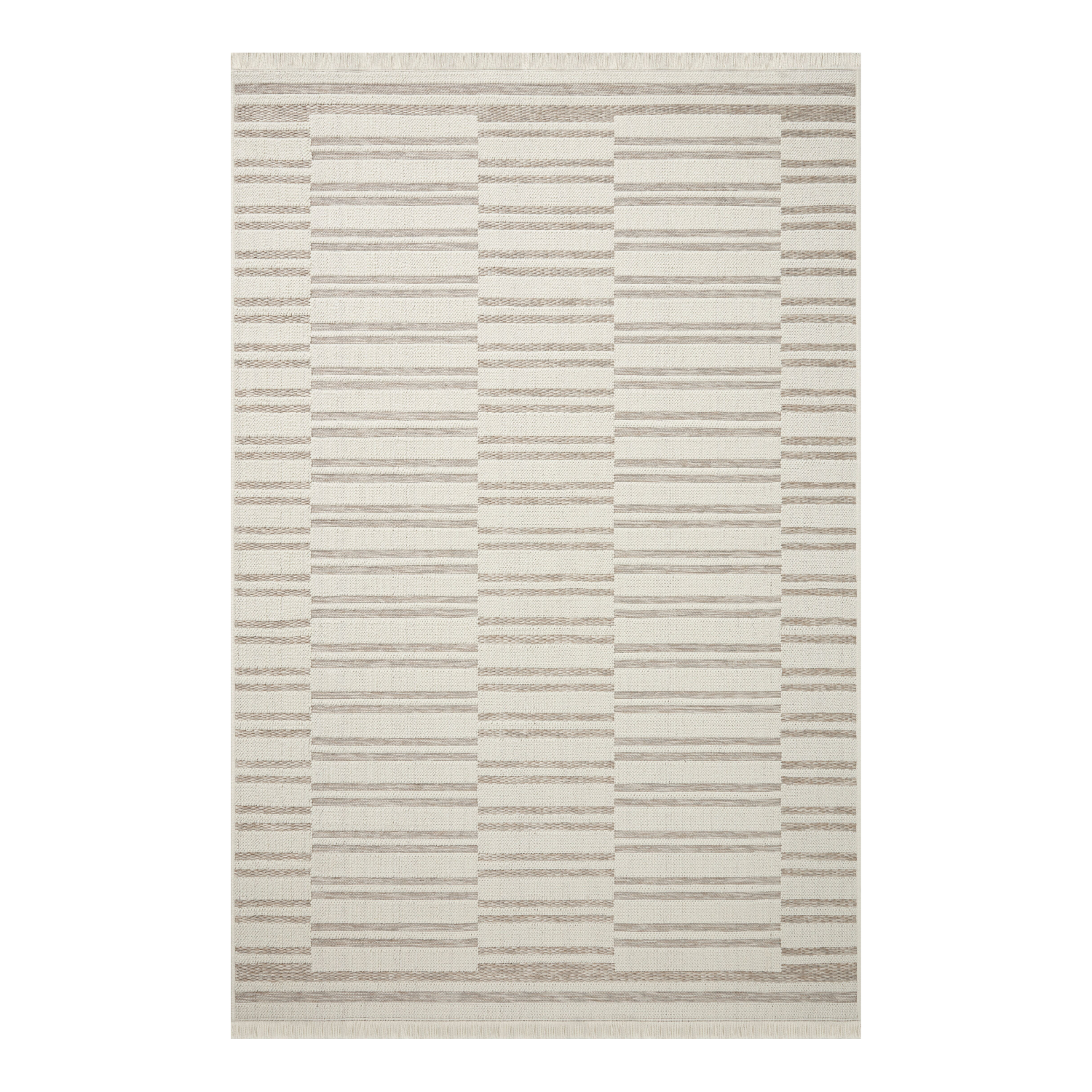 Amber Lewis x Loloi Malibu Ivory / Dove Rug No. 03 5-Rugs - indoor/outdoor Loloi