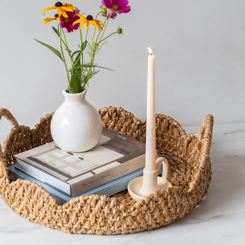Round Scalloped Bankuan Trays tray Creative Co-op (DYA)