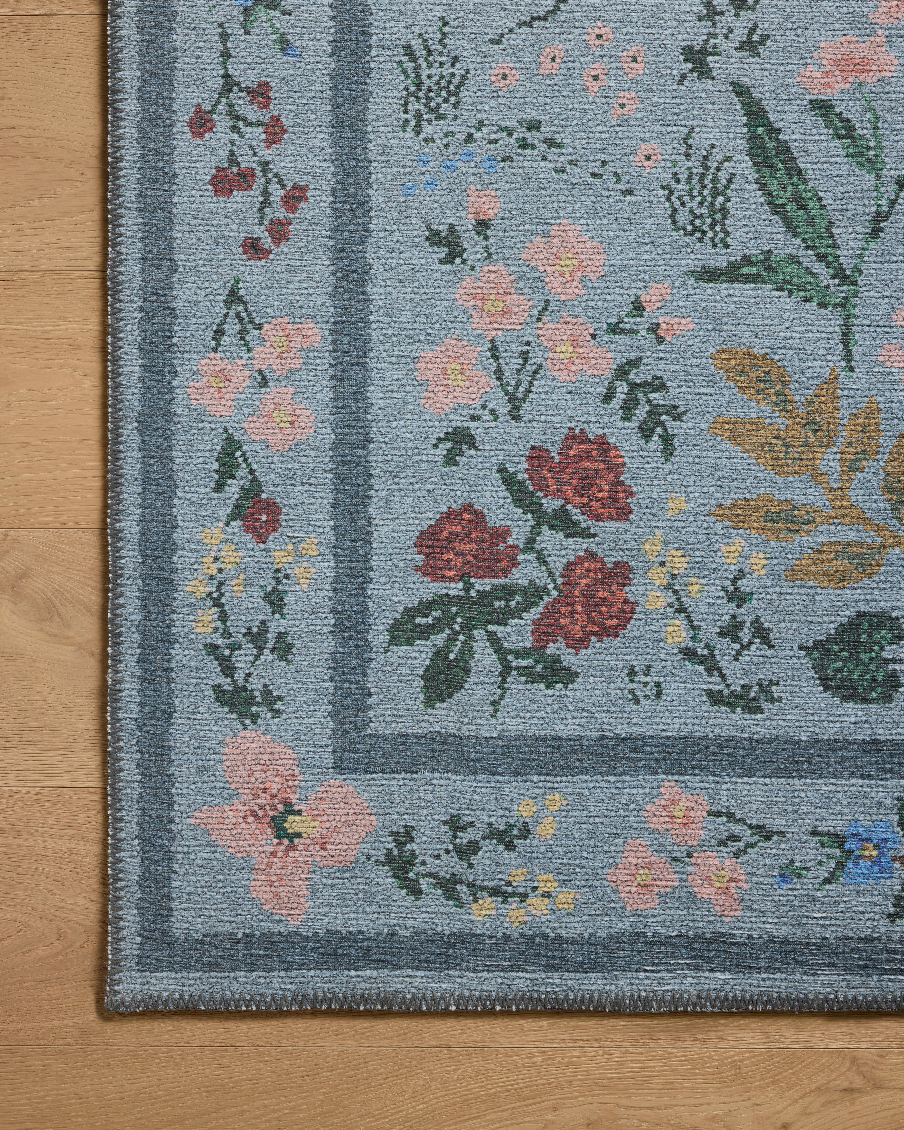 Rifle Paper Co. x Loloi Wildwood Blue Rug RUGS-patterned Loloi
