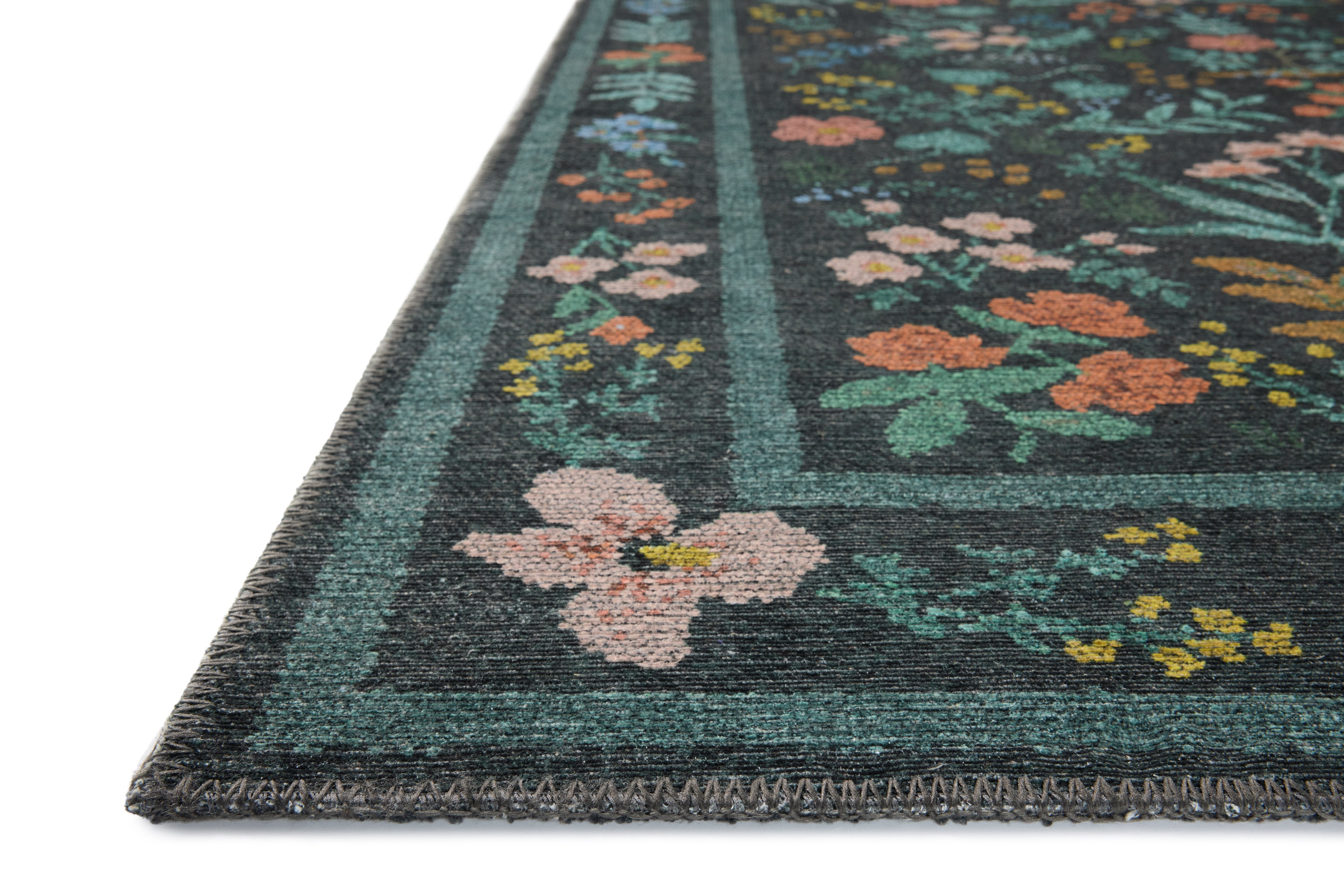 Rifle Paper Co. x Loloi Wildwood Charcoal Rug RUGS-patterned Loloi