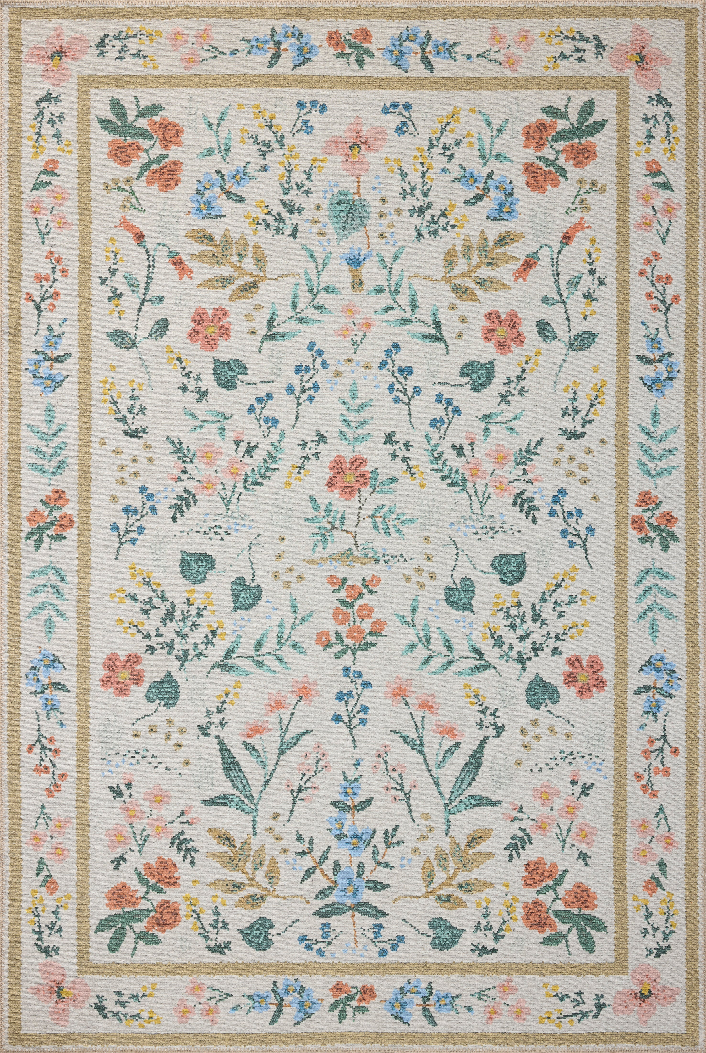 Rifle Paper Co. x Loloi Wildwood Cream Rug RUGS-patterned Loloi