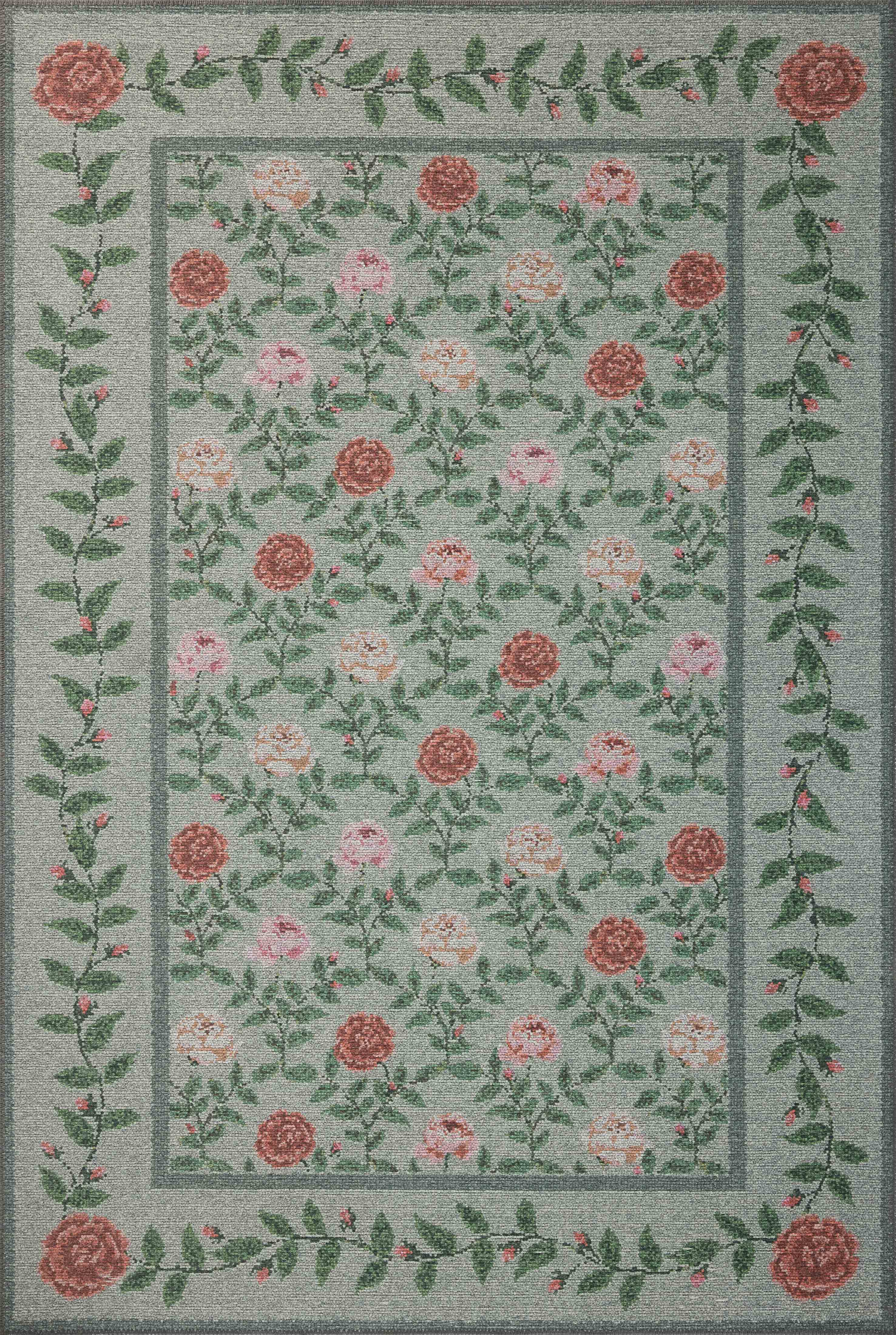 Rifle Paper Co. x Loloi Wildwood Green Rug RUGS-patterned Loloi