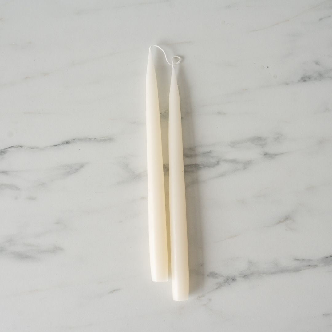Classic 12" Taper Candles candle set Old Country Design (ShopZio) Parchement