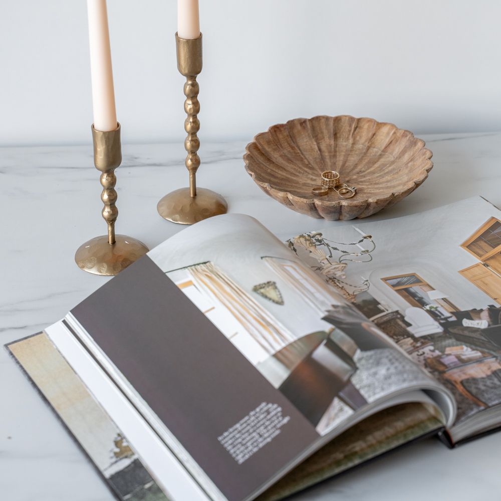 Taper Candle Holders with Bauble Detail candle holder Creative Co-op (DYA)