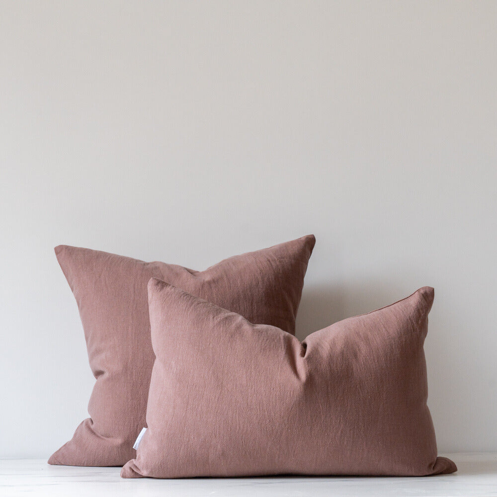 Cocoa Linen Pillow Cover 2 - PILLOWS - Linen - warm Rug & Weave Pillows