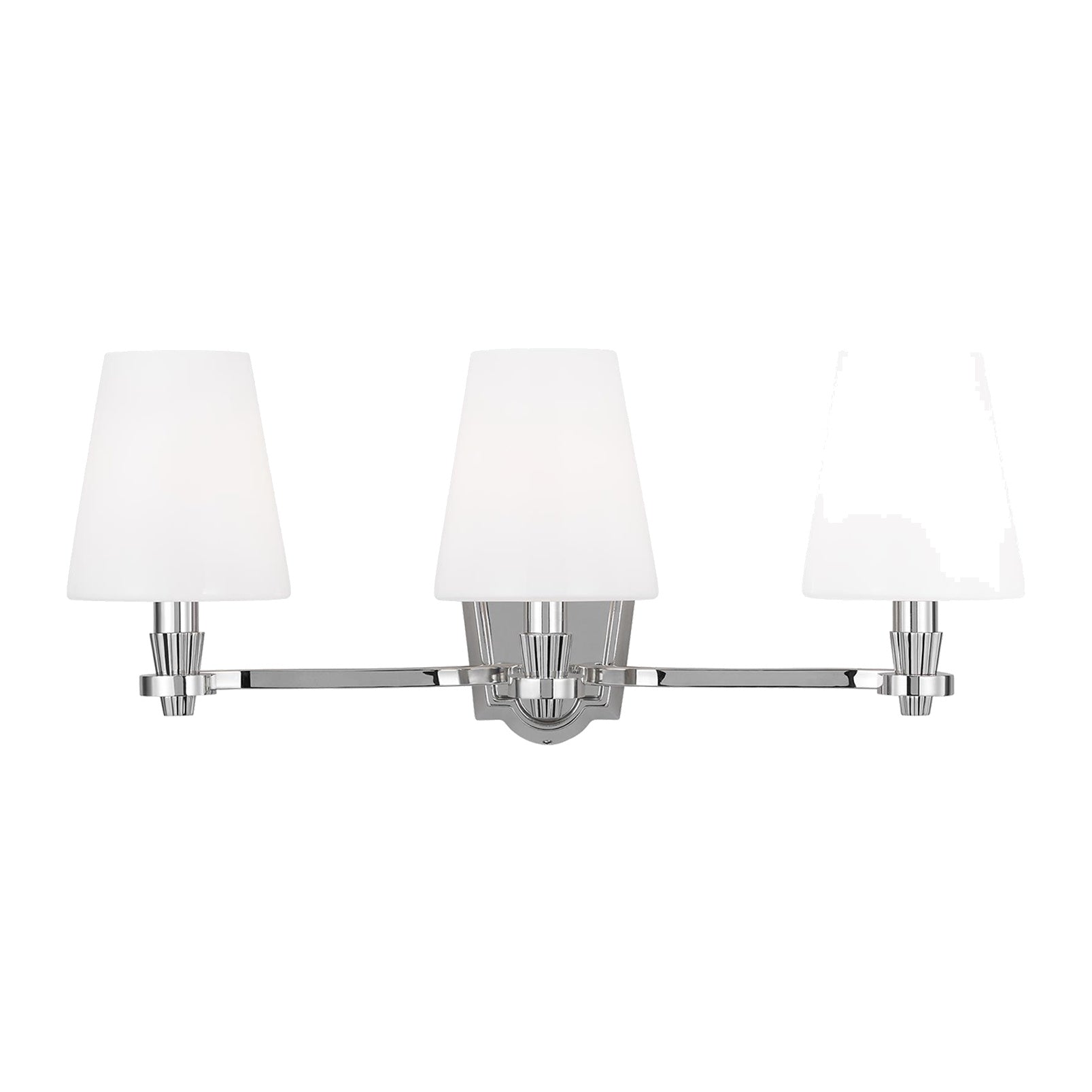 Paisley Three Light Vanity LIGHTING - vanity Visual Comfort Polished Nickel