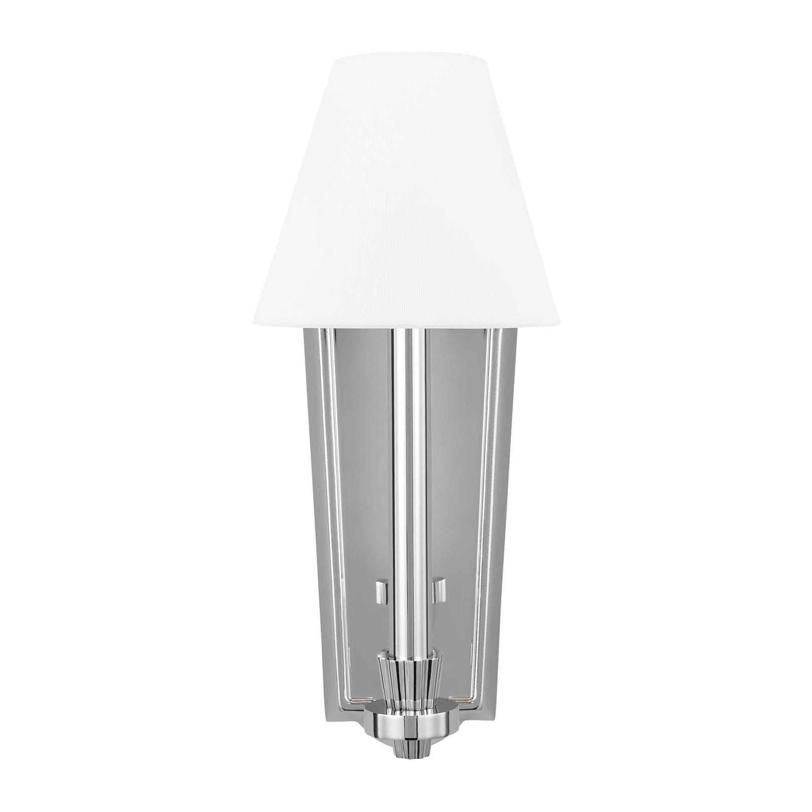 Paisley Tall Sconce LIGHTING - wall bath fixture Visual Comfort Polished Nickel