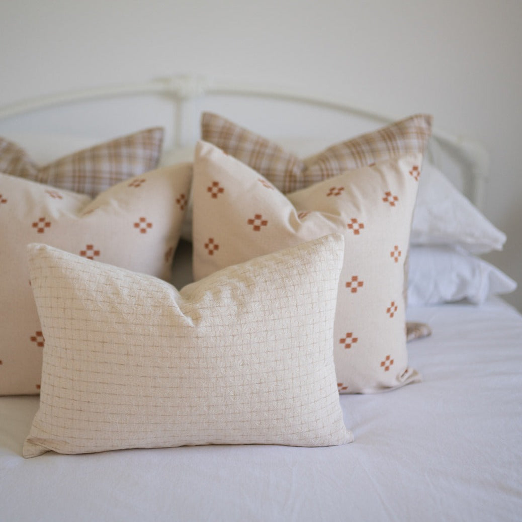 Double Sided Ester Thai Pillow Cover 1 - PILLOWS - Thai - neutral Rug & Weave Pillows