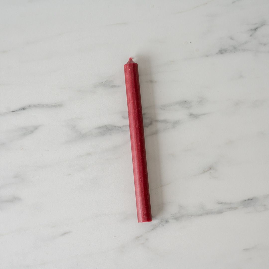 Classic 10" Taper Candles candle Old Country Design (ShopZio) Burgundy