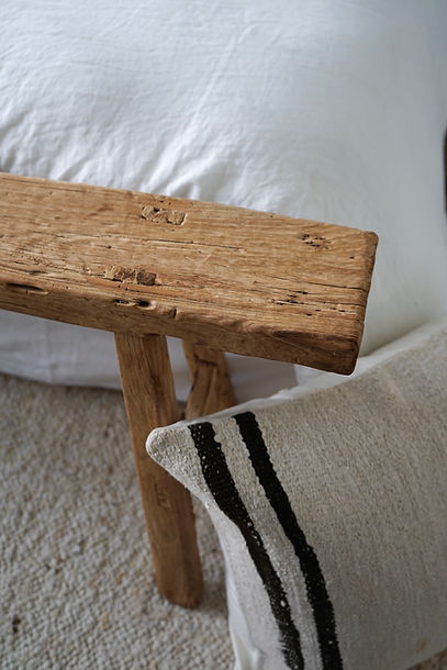 Alic Vintage Elm Wood Bench - Natural 0-VINTAGE-bench Hauer Market