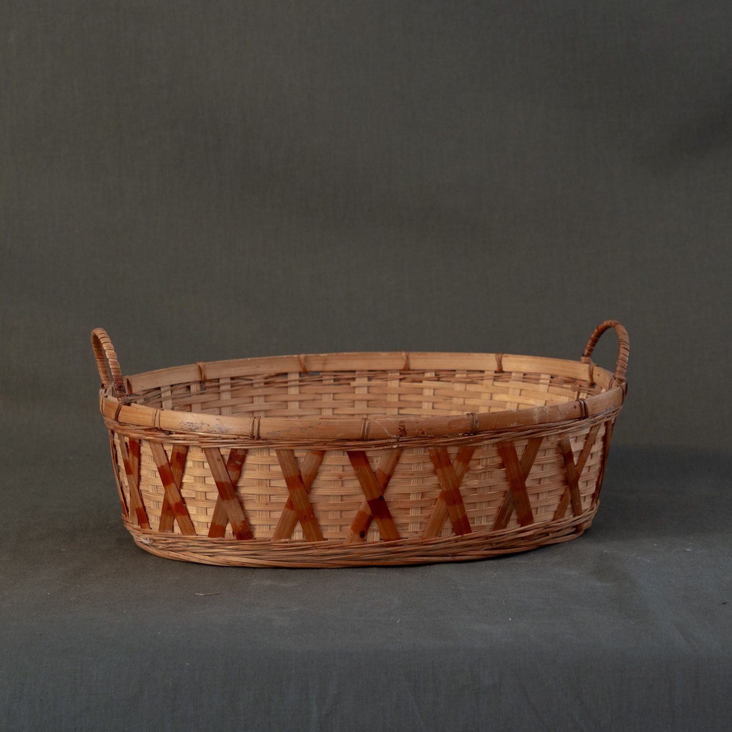 Vintage Oval Basket with Handles VINTAGE - basket Rug & Weave
