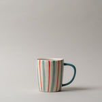 Stripe Stoneware Mug CHRISTMAS 2025 Creative Co-op (DYA) Red & Blue Stripe
