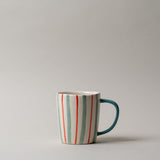 Stripe Stoneware Mug CHRISTMAS 2025 Creative Co-op (DYA) Red & Blue Stripe