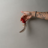 Glass Santa Moon Ornament CHRISTMAS 2025 Creative Co-op (DYA)