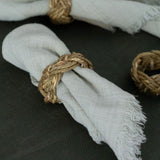 Braided Seagrass Napkin Ring Set napkin ring Creative Co-op (DYA)