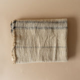 Linen Stripe Slub Throw Blanket blanket Indaba