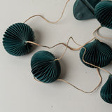 Recycled Paper Finial Garland CHRISTMAS 2025 Creative Co-op (DYA) Green