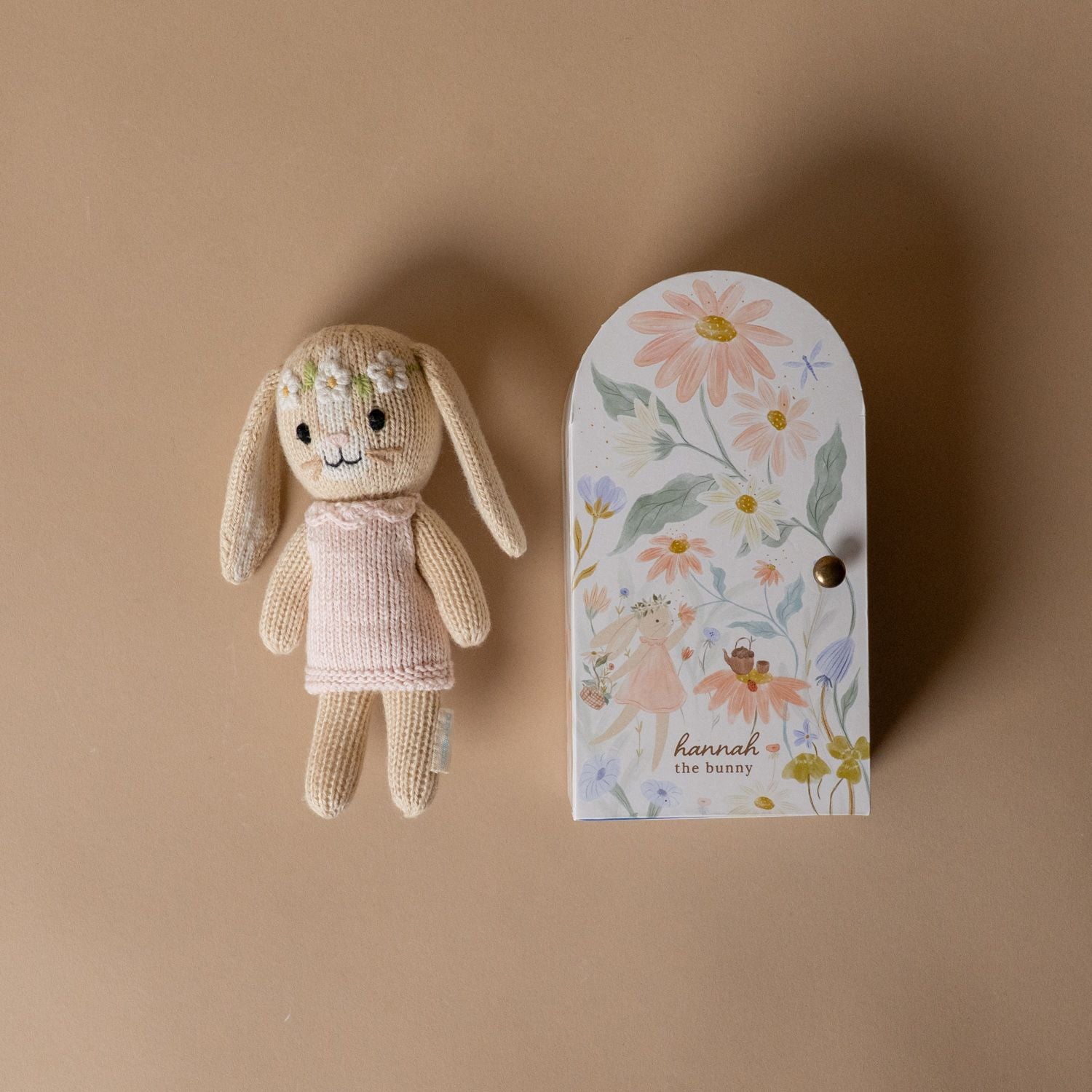 Tiny Blush Bunny Soft Toy by Cuddle+Kind. Rug & Weave