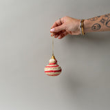 Handmade Paper Mache Ornament  - Curve Shape