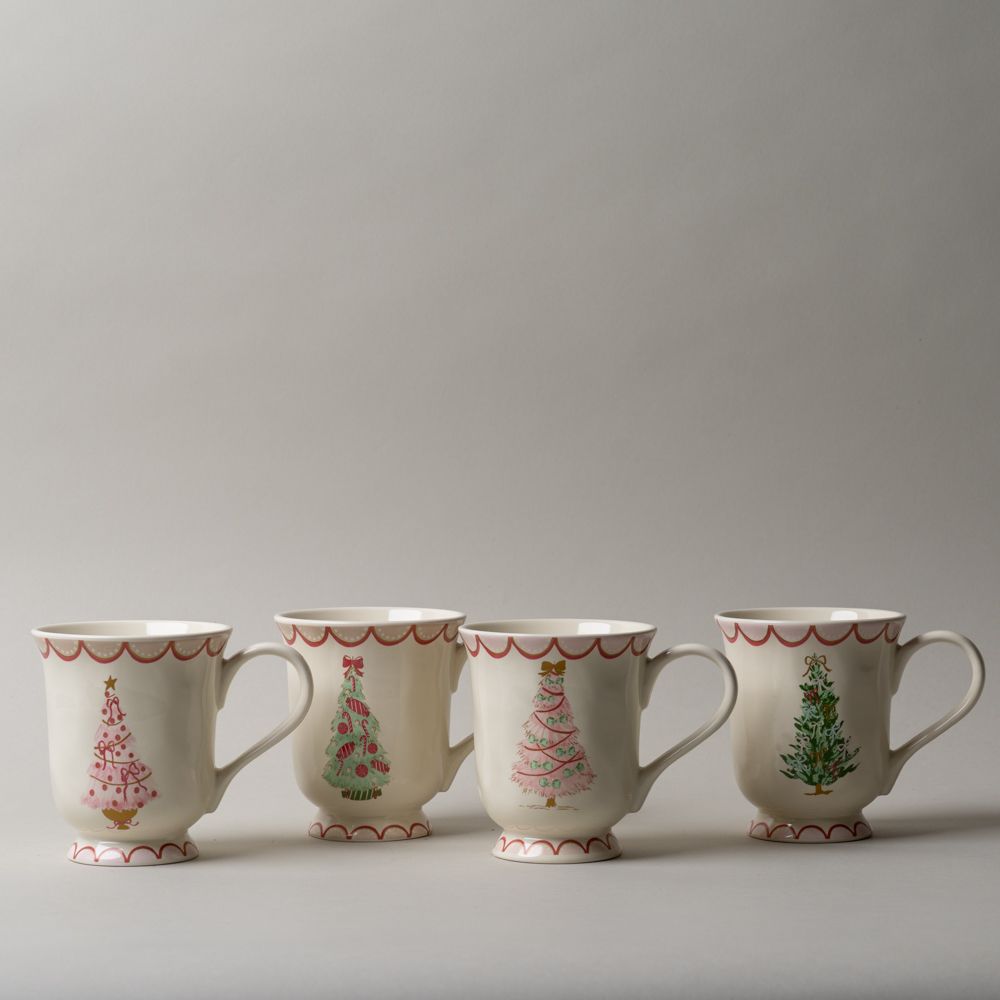 Stoneware Holiday Tree Mug CHRISTMAS 2025 Creative Co-op (DYA)