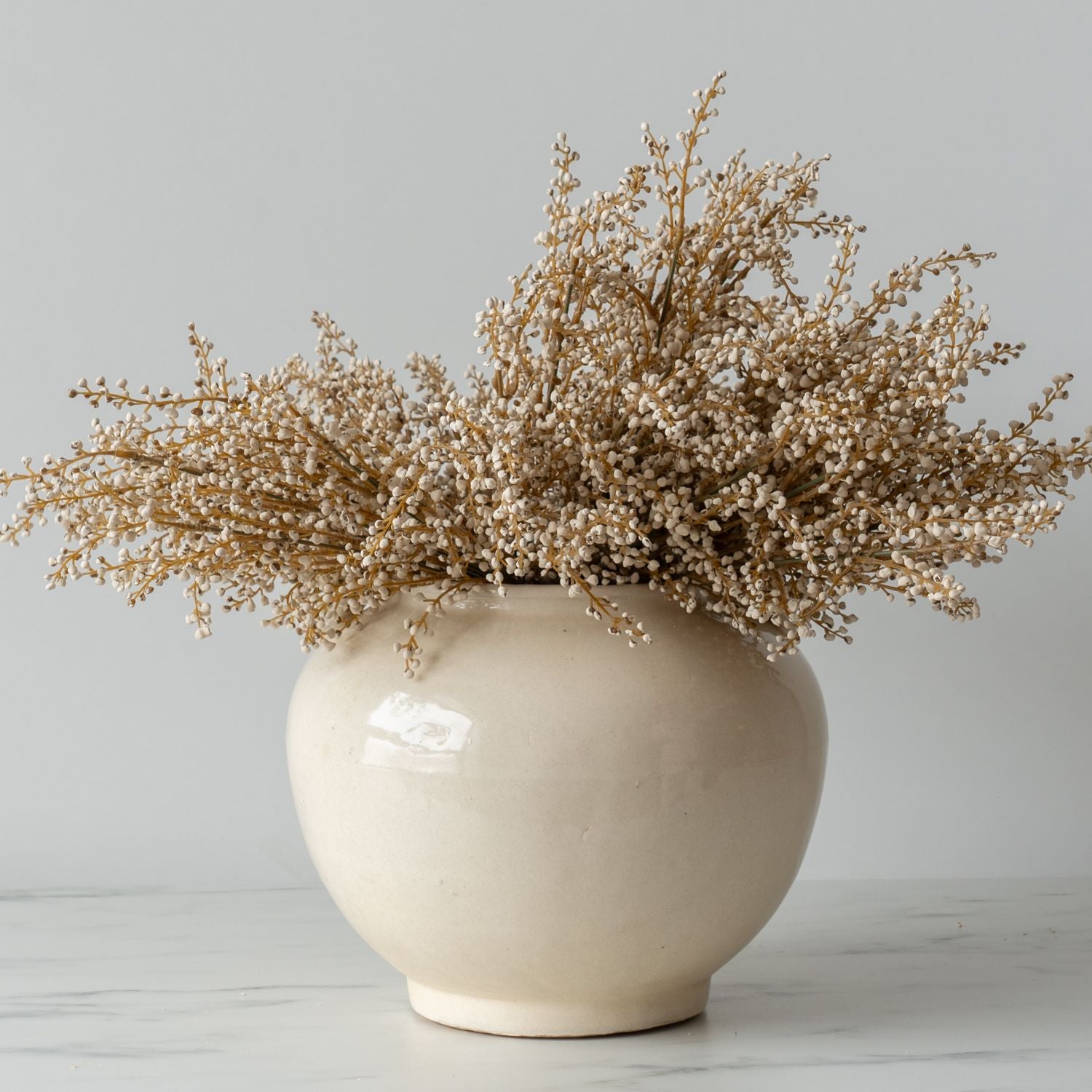 Ivory Glazed Pot 0-a-VINTAGE-pot Luxe B Co (Faire)