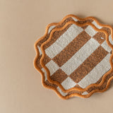 Cotton Coaster Set - Scallop Check coaster set TBCo (Faire)