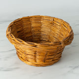 Antique French Wicker Basket VINTAGE - basket Rug & Weave