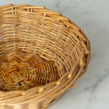 Antique French Wicker Basket VINTAGE - basket Rug & Weave