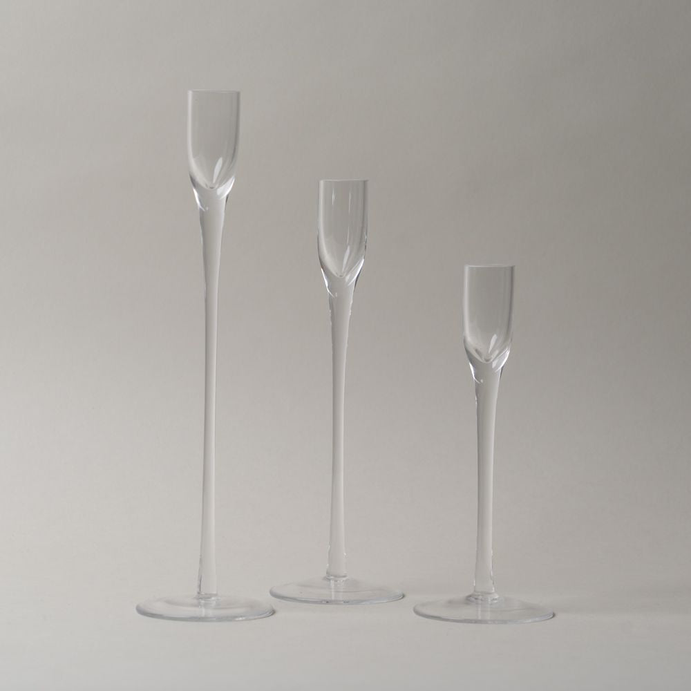 Flute Style Glass Taper Holder CHRISTMAS 2025 Abbott Collection