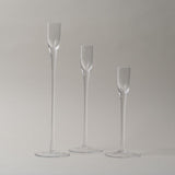 Flute Style Glass Taper Holder CHRISTMAS 2025 Abbott Collection