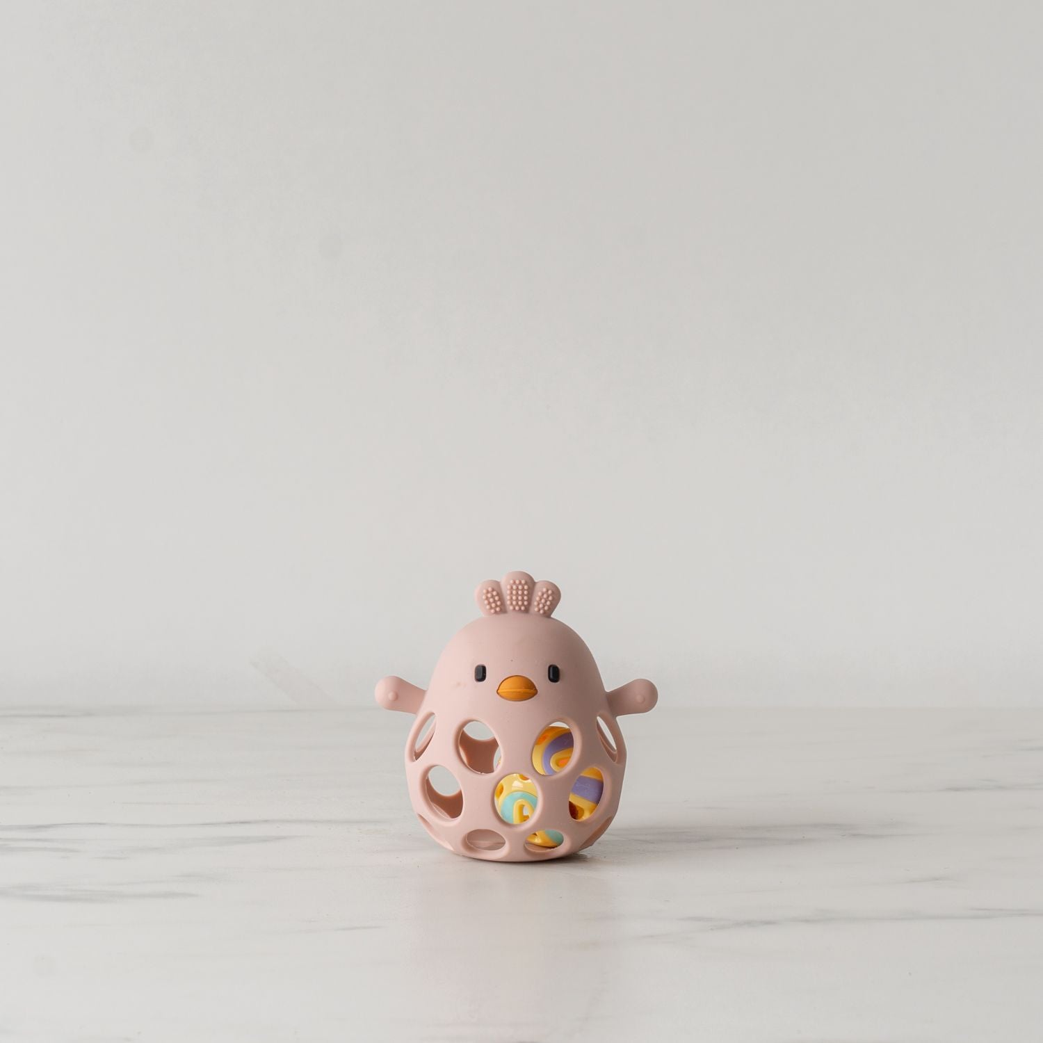 Baby Chicken Teething Toy FINNBIRD - teether Peaks & Valleys Baby (Faire) Pink