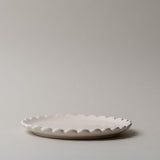 Stoneware Scallop Edge Plate CHRISTMAS 2025 Creative Co-op (DYA) White