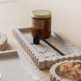 Travertine Scallop Rectangular Tray tray Indaba