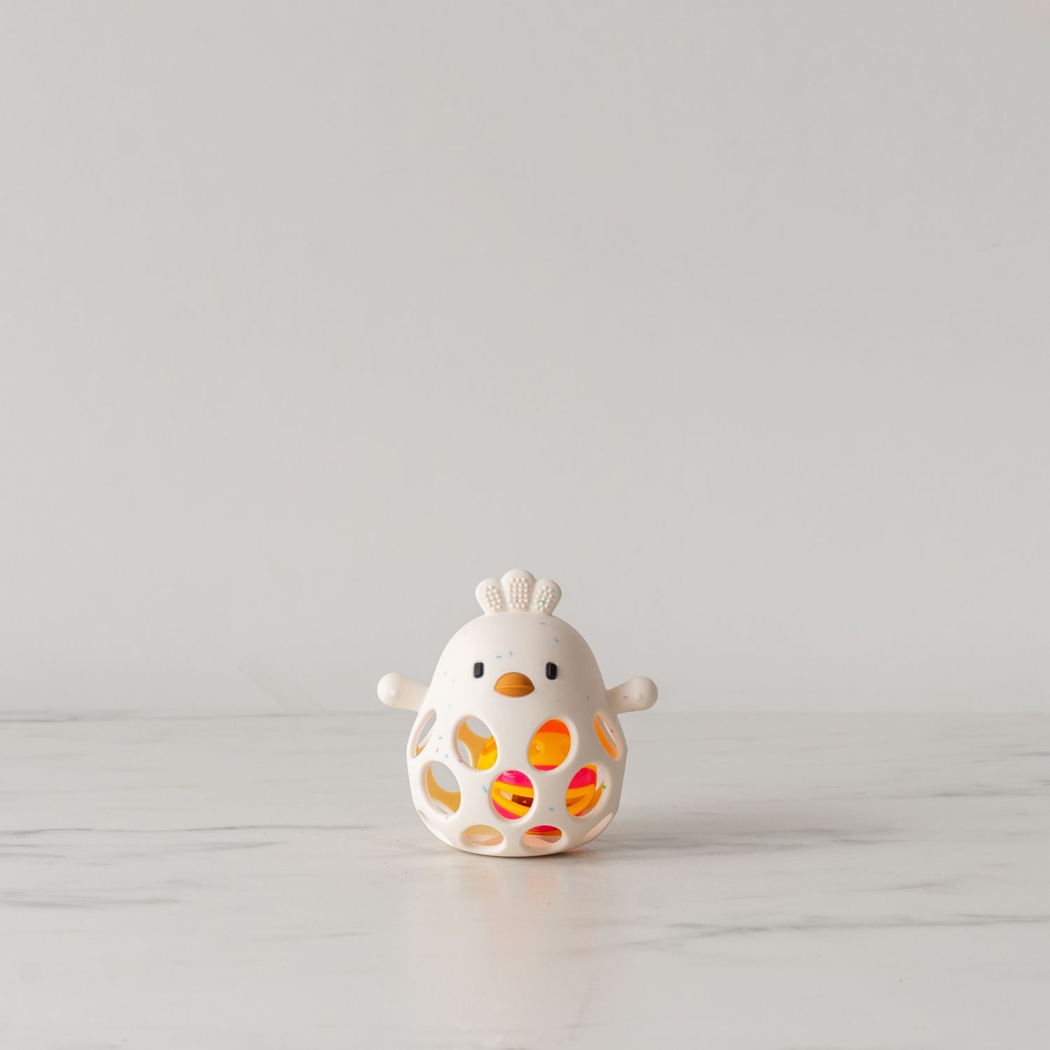Baby Chicken Teething Toy FINNBIRD - teether Peaks & Valleys Baby (Faire) White