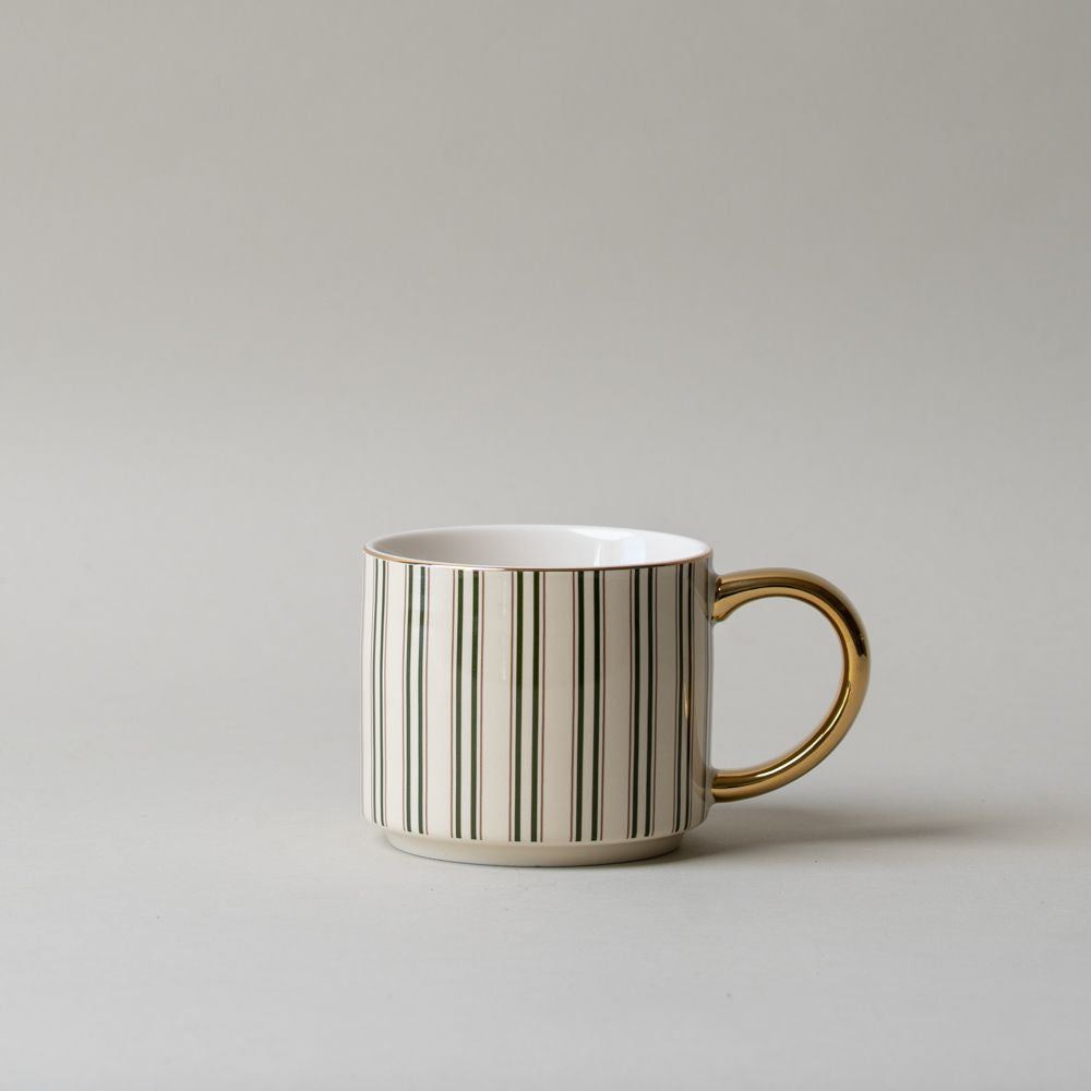 Stripe Holiday Mug CHRISTMAS 2025 Sweet Water Decor (Faire) Green Stripe