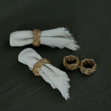 Braided Seagrass Napkin Ring Set napkin ring Creative Co-op (DYA)