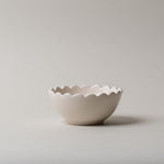 White Stoneware Scallop Edge Bowl CHRISTMAS 2025 Creative Co-op (DYA)