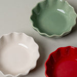 Green Stoneware Scallop Edge Bowl CHRISTMAS 2025 Creative Co-op (DYA)