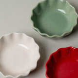 Green Stoneware Scallop Edge Bowl CHRISTMAS 2025 Creative Co-op (DYA)