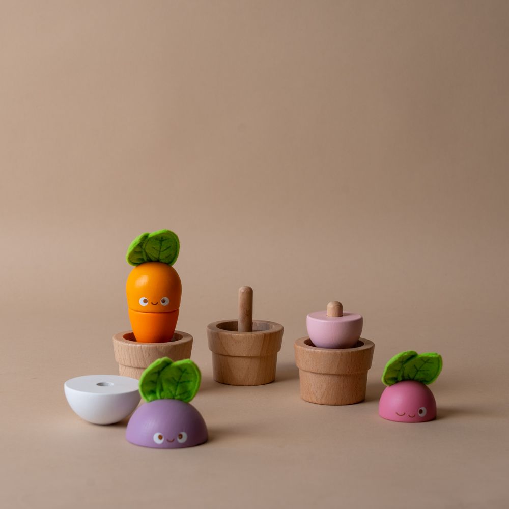 Wooden Stacking Vegetables FINNBIRD - wood toy FIRE THE IMAGINATION