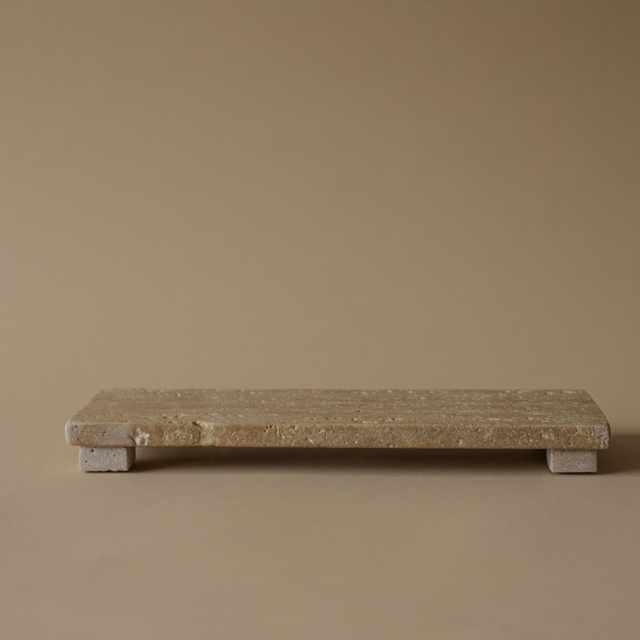 Travertine Footed Tray tray Creative Co-op (DYA)