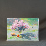 "Garden Morning" Vintage Painting ARTWORK - vintage painting Rug & Weave