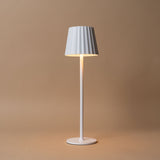 Mini Fluted Table Lamp - White Table Lamps Abbott Collection White LED Lamp