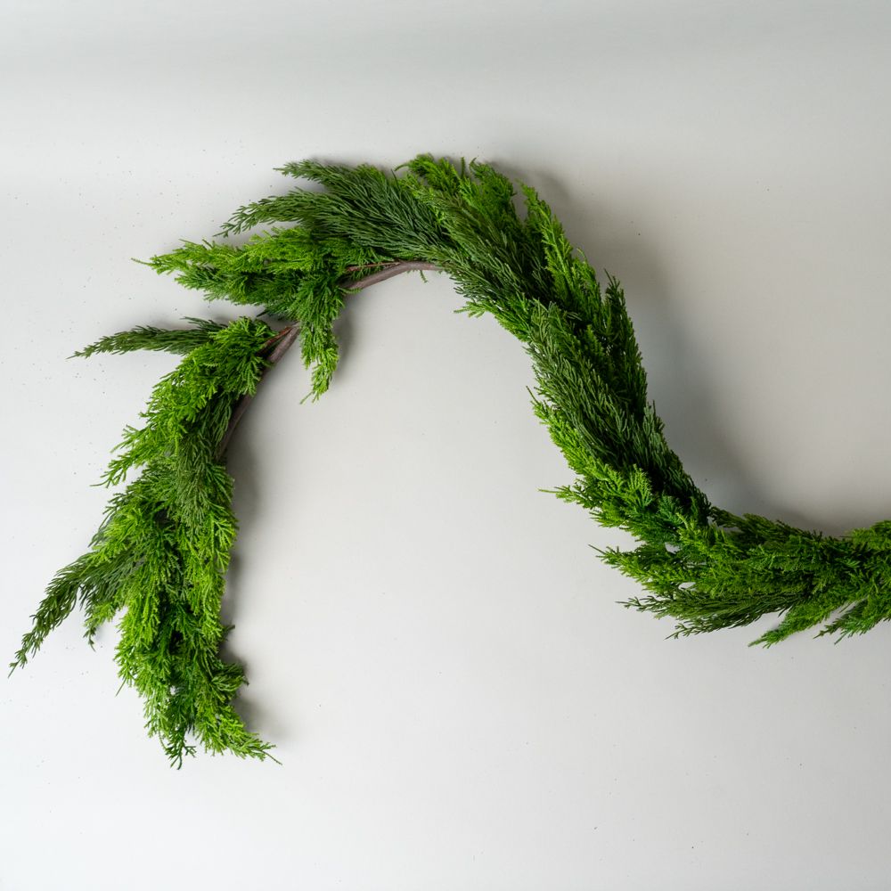 Faux Juniper & Cypress Garland CHRISTMAS 2025 Tri W Imports