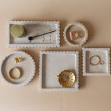 Travertine Scallop Dish tray Indaba