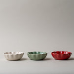 Red Stoneware Scallop Edge Bowl CHRISTMAS 2025 Creative Co-op (DYA)