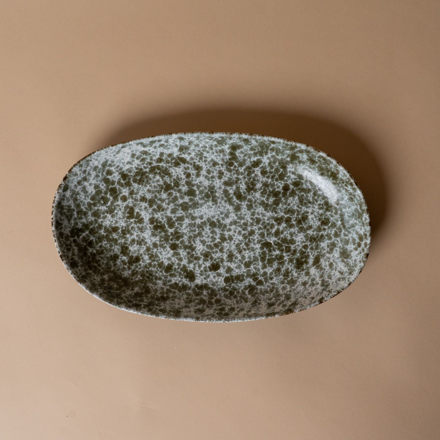 Grey Splash Stoneware Platter platter Tell Me More (Faire)