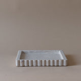 Travertine Scallop Square Tray tray Indaba